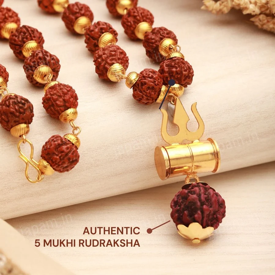 Gold Plated Rudraksha