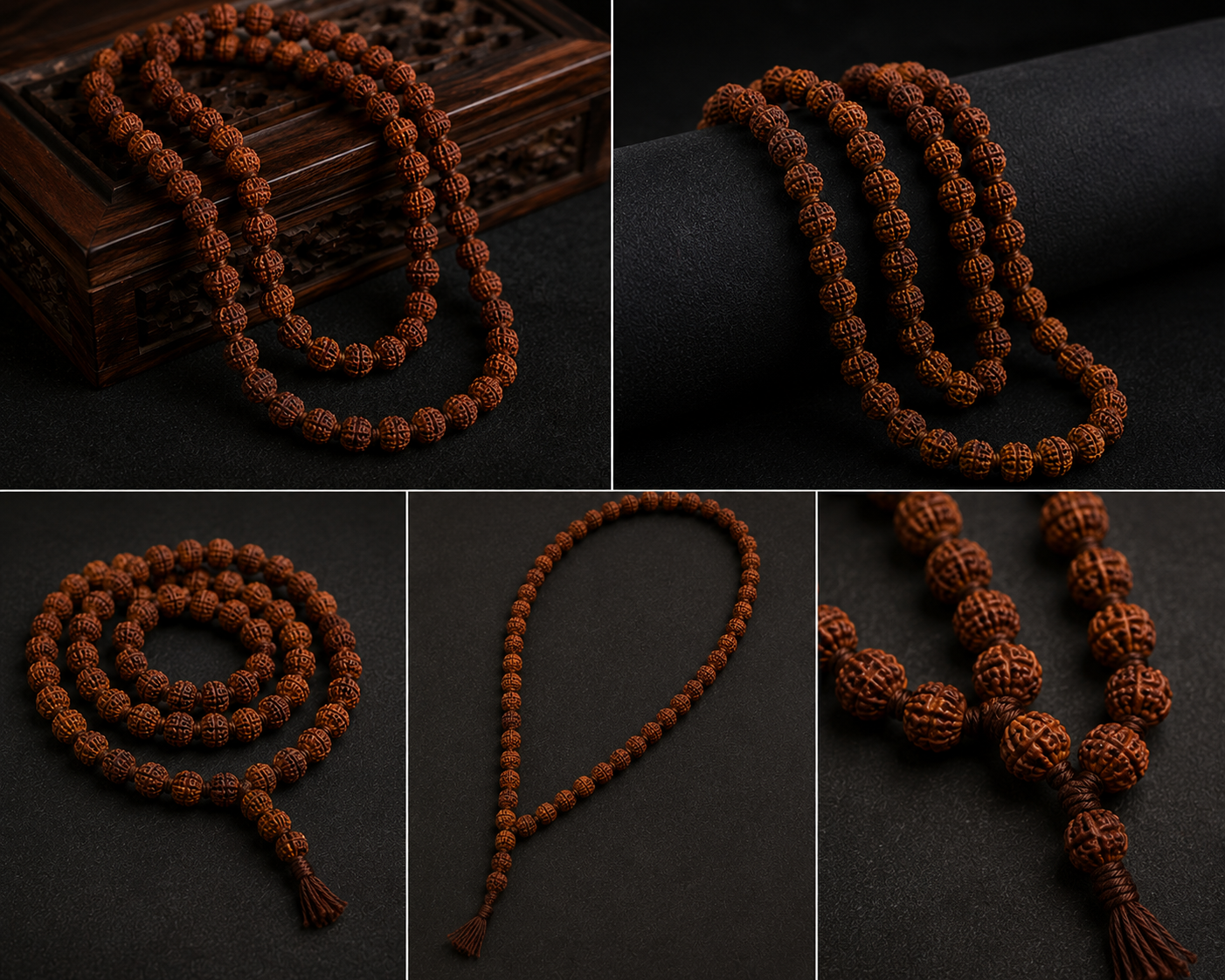 5 Mukhi Rudraksha Mala image 3